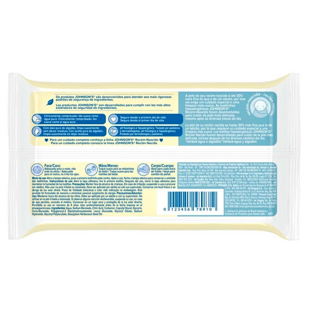 Lenços Umedecidos Johnson’s Baby Recém-Nascido Sem Fragrância - 2