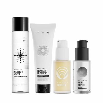 Beyoung Kit - Micelar + Booster + Primer Pearl + Gel Cleanser para Rejuvenescimento Facial