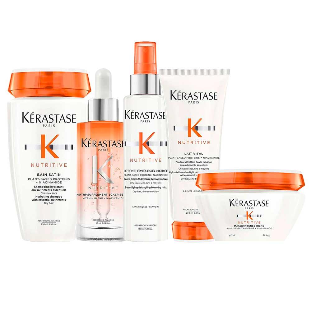 Kérastase Nutritive Kit – Shampoo + Condicionador + Máscara + Sérum + Protetor Térmico - 1