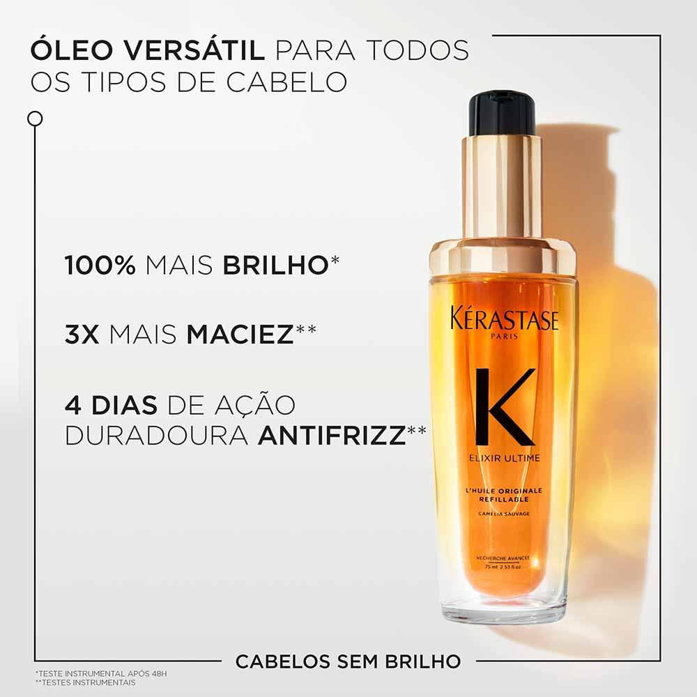 Kérastase Ultime Kit - Óleo Capilar + Shampoo para Cabelos sem Brilho - 3