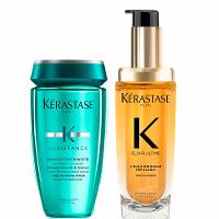 Kérastase Kit – Shampoo + Óleo Capilar para Acabar com as Pontas Duplas - 1