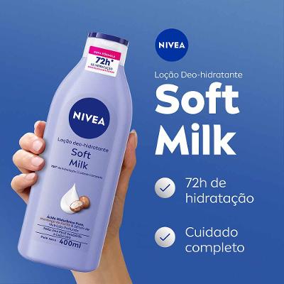 NIVEA Loção Hidratante Corporal  Soft Milk  Hidratação Profunda