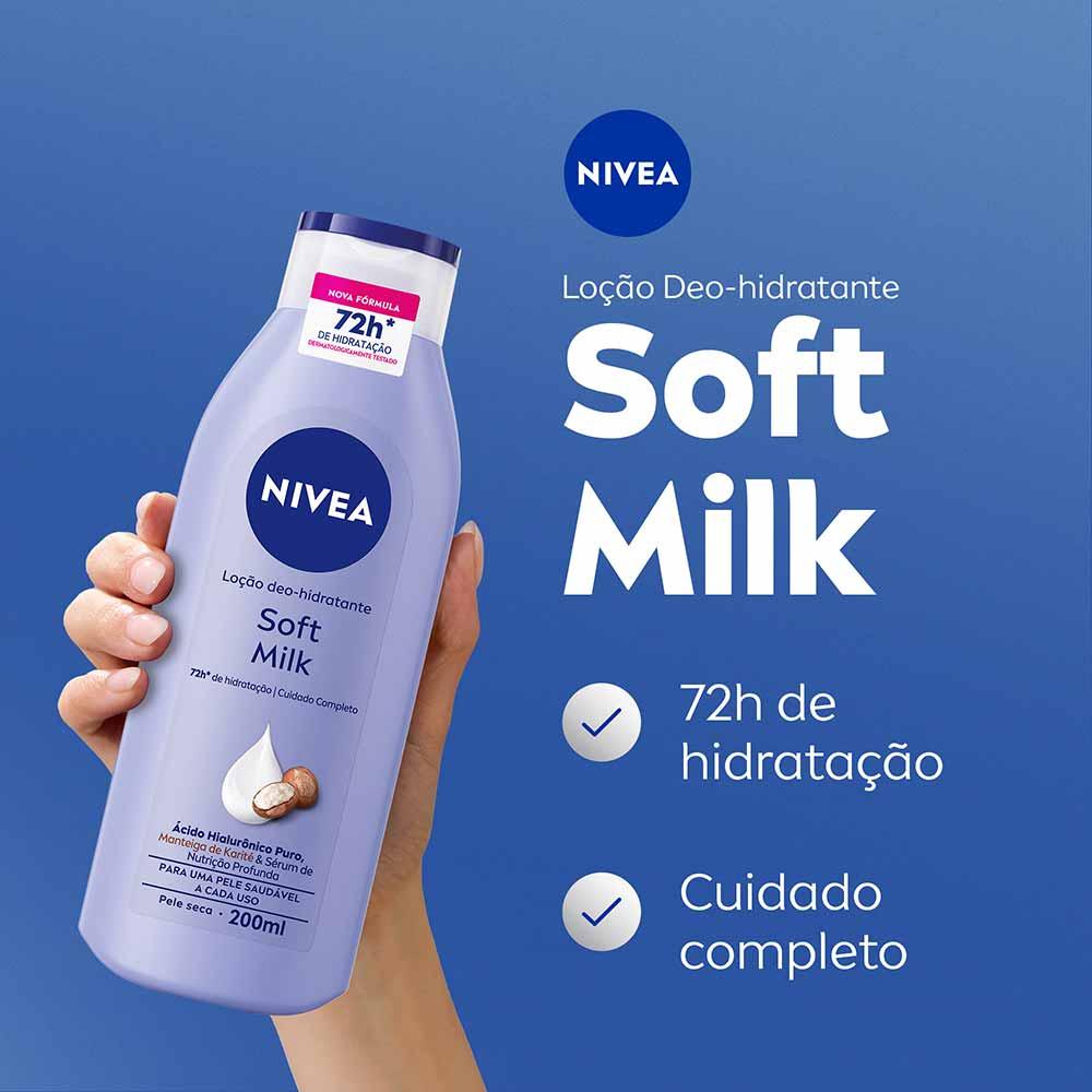 NIVEA Loção Hidratante Corporal  Soft Milk  Hidratação Profunda - 3