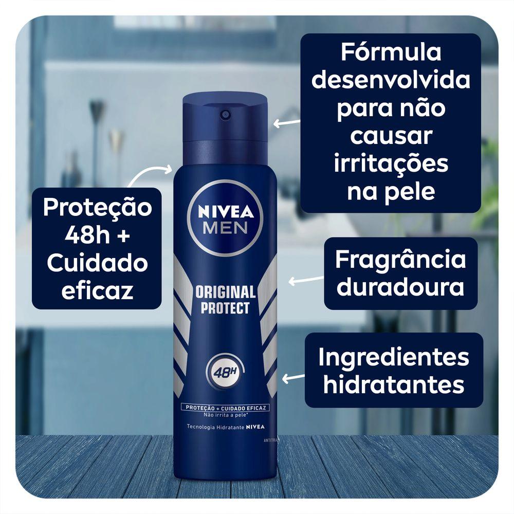 Desodorante Masculino Aerosol NIVEA MEN - Original Protect - 4