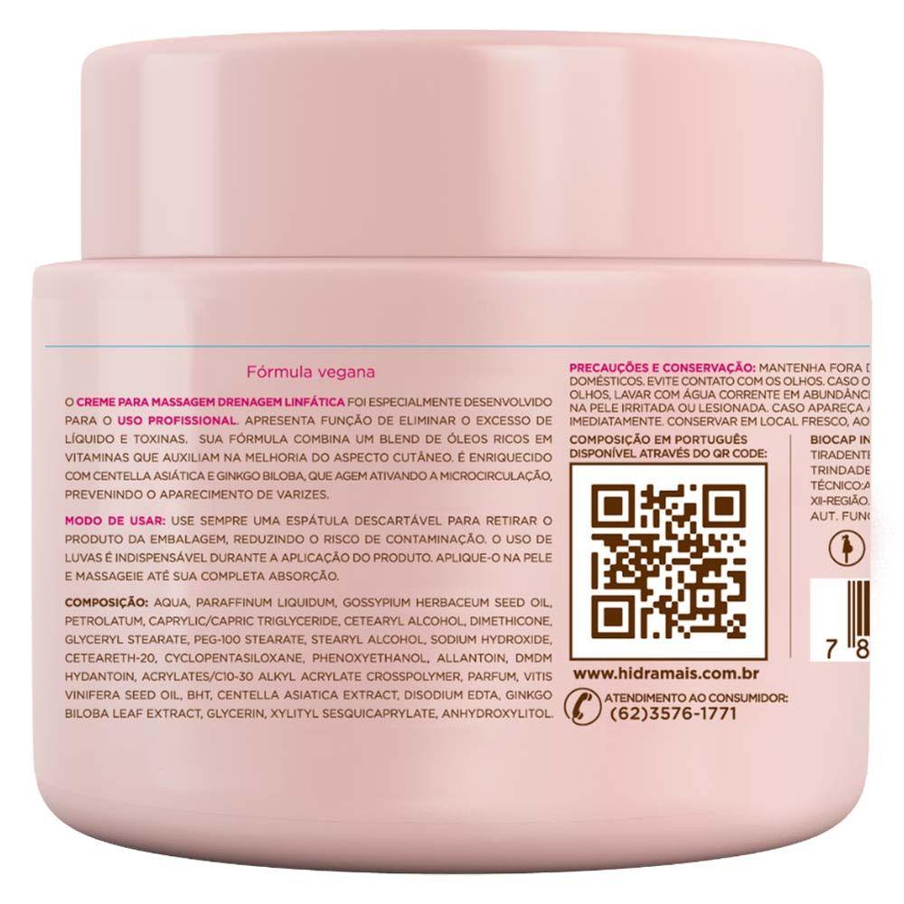 Creme para Drenagem Linfática Hidramais Profissional - 2