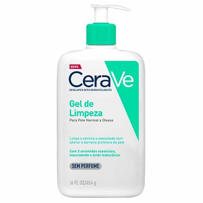 Gel de Limpeza Facial CeraVe para pele Normal a Oleosa com Ácido Hialurônico e Niacinamida