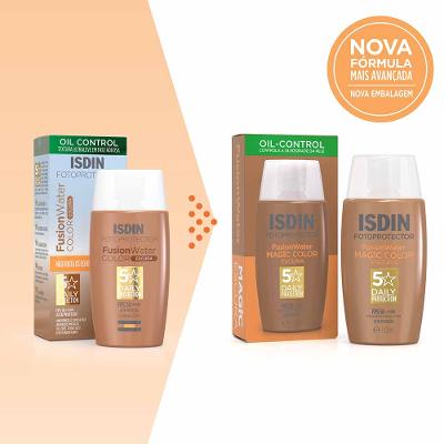 ISDIN Protetor Solar Facial Fusion Water Magic Color FPS50