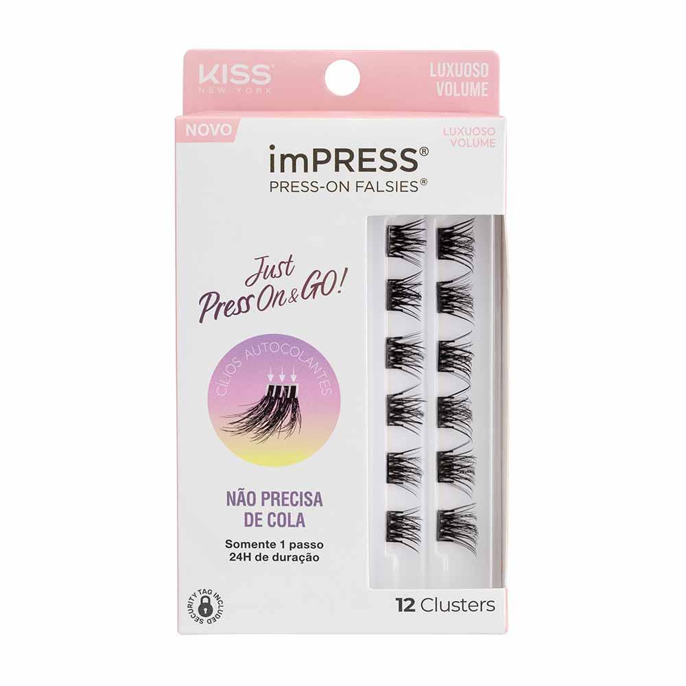 Cílios Postiços ImPRESS Press-on Falsies Mini Refil - Luxuoso Volume - 1