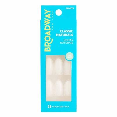 Unhas Naturais Kiss NY Broadway Oval Longo