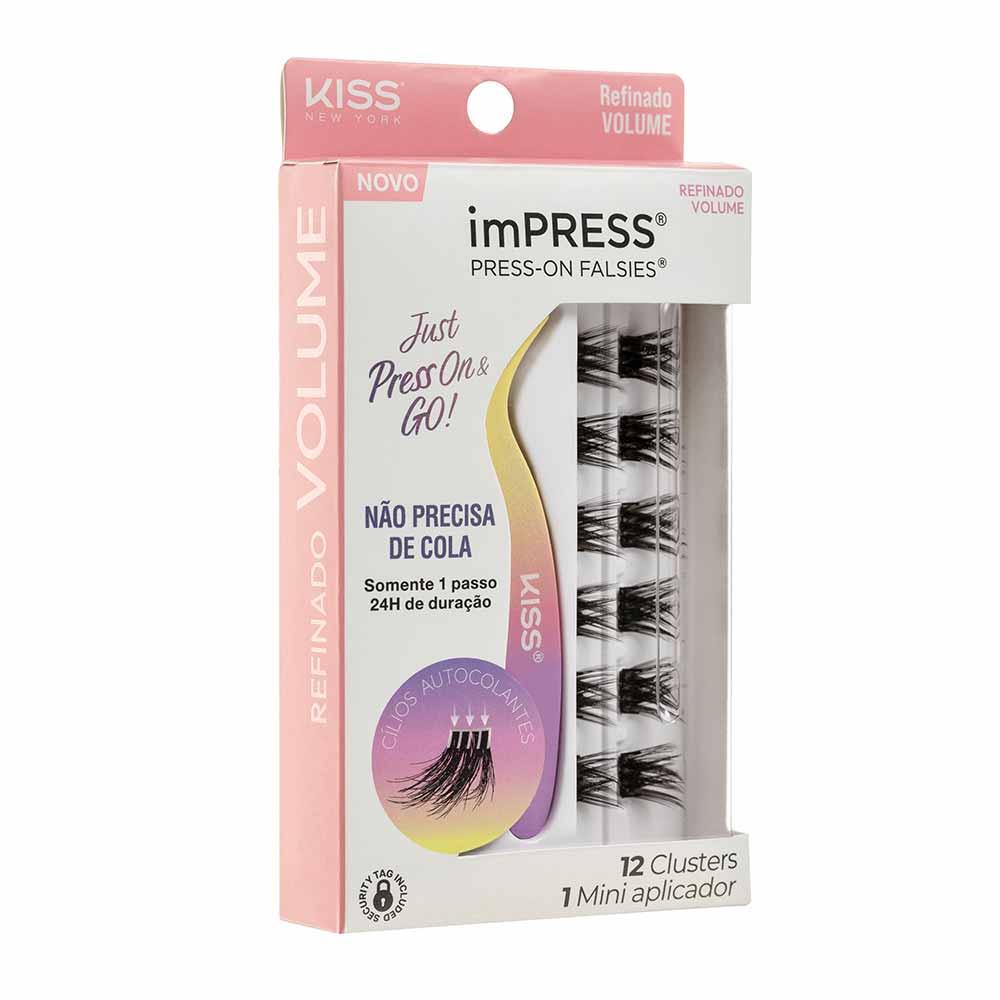 ImPRESS Press-on Falsies Refinado Volume Kit - 12 Cílios Postiços + 1 Mini Aplicador - 1