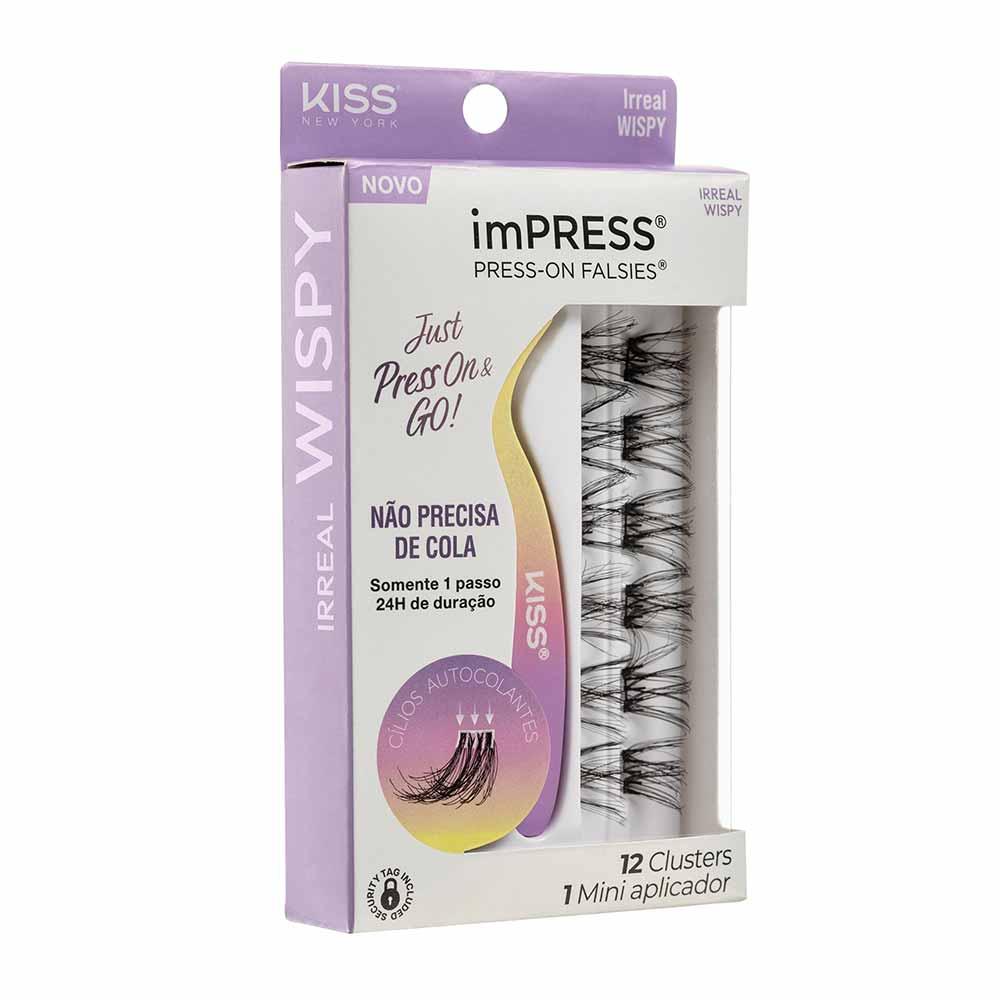 ImPRESS Press-on Falsies Irreal Wispy Kit - 12 Cílios Postiços + 1 Mini Aplicador - 1