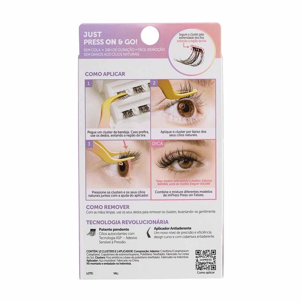 ImPRESS Press-on Falsies Irreal Wispy Kit - 12 Cílios Postiços + 1 Mini Aplicador - 3