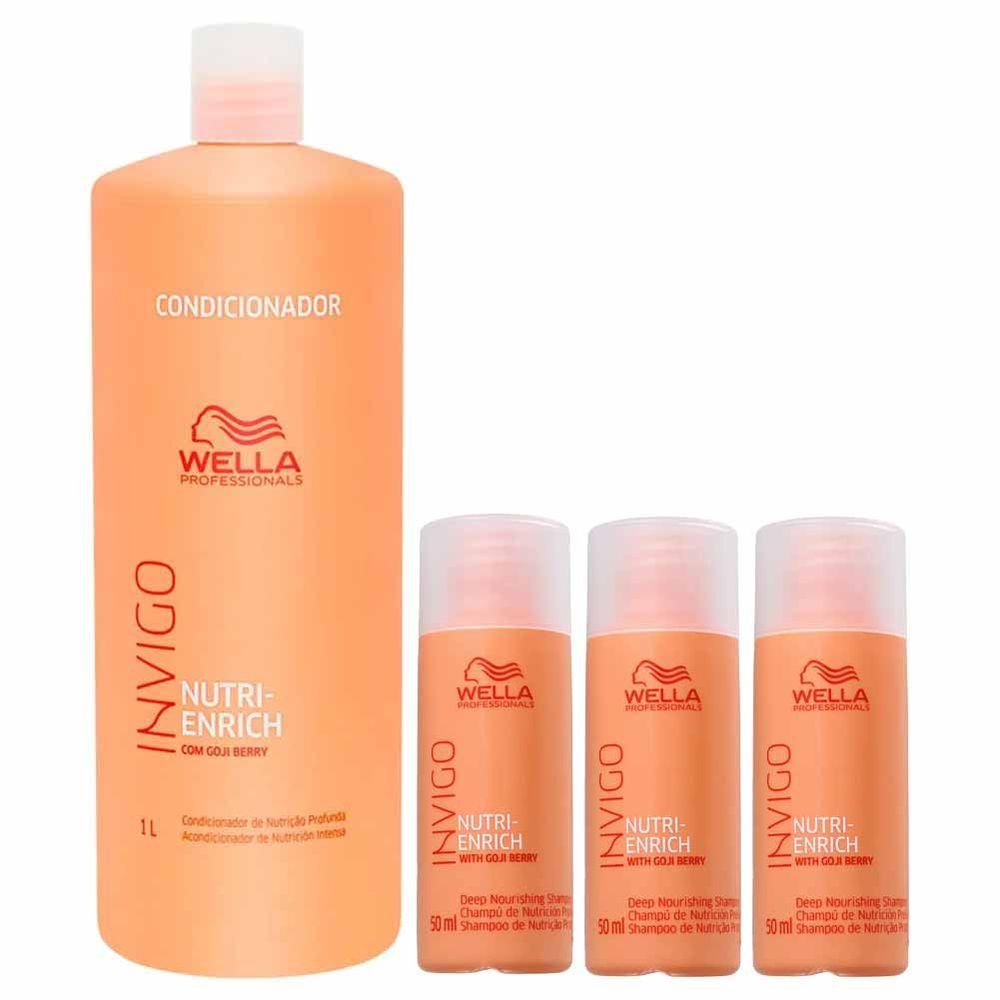 Wella Professionals Invigo Nutri-Enrich Kit - 1 Condicionador + 3 Shampoos - 1