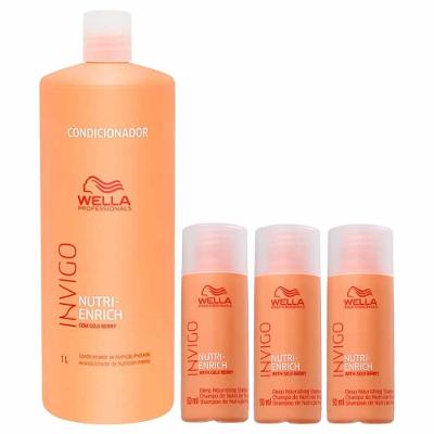 Wella Professionals Invigo Nutri-Enrich Kit - 1 Condicionador + 3 Shampoos