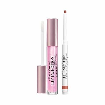 Too Faced Lip Injection Kit de Natal - Lápis + Gloss Labial