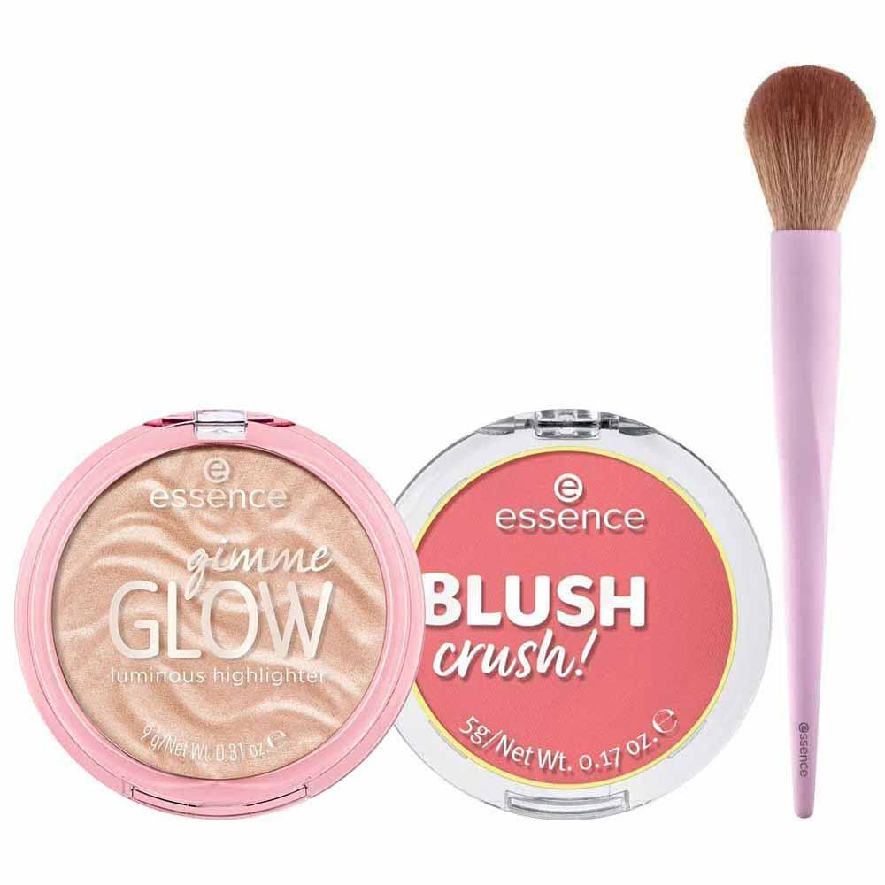 Essence – Iluminador + Blush + Pincel para Blush e Iluminador Kit Presenteável - 1