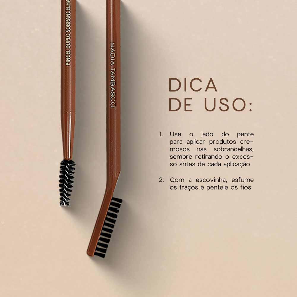 Pincel para Sobrancelhas Nádia Tambasco by Océane - Duo Brow Brush - 6