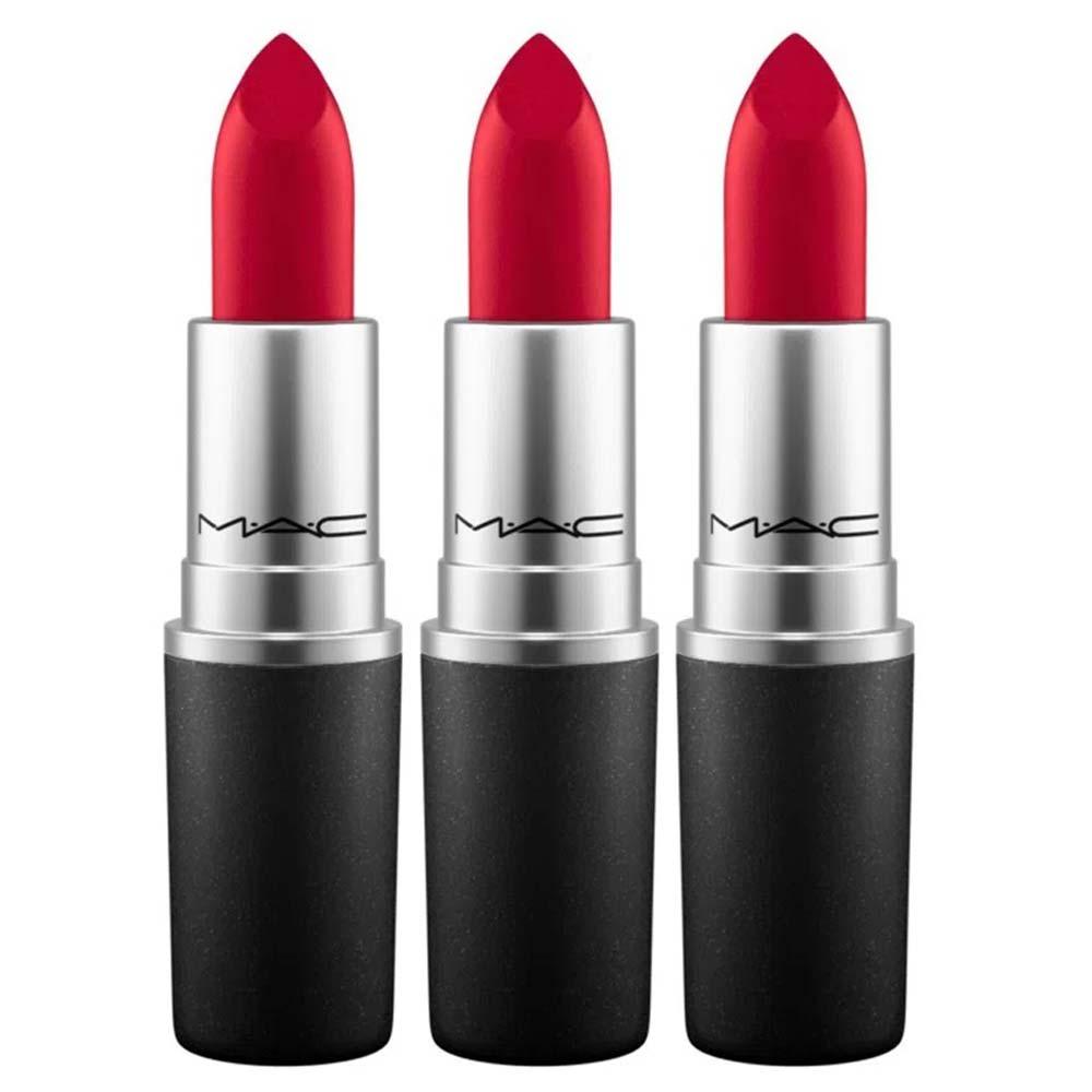 MAC Kit de Maquiagem - 3 Batons Retro Matte Ruby Woo - 1