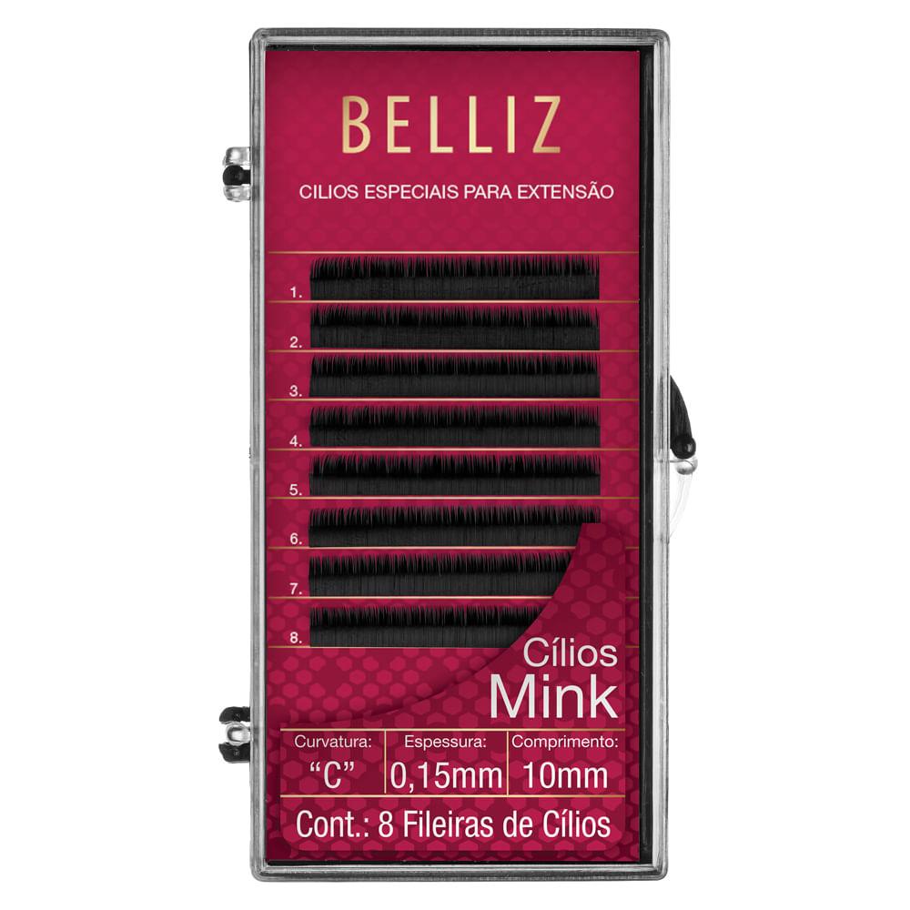 Cílios para Alongamento Belliz - Mink C 015 10mm - 1