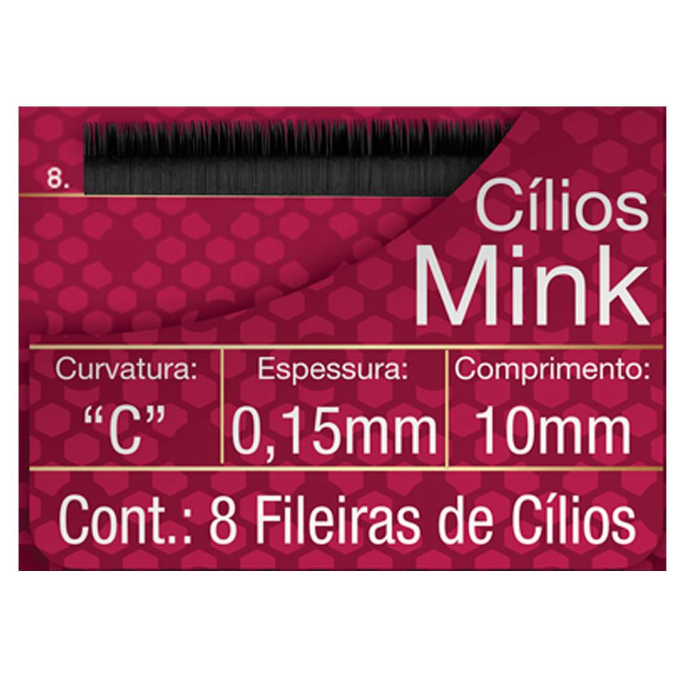 Cílios para Alongamento Belliz - Mink C 015 10mm - 2