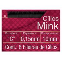 Cílios para Alongamento Belliz - Mink C 015 10mm - 2