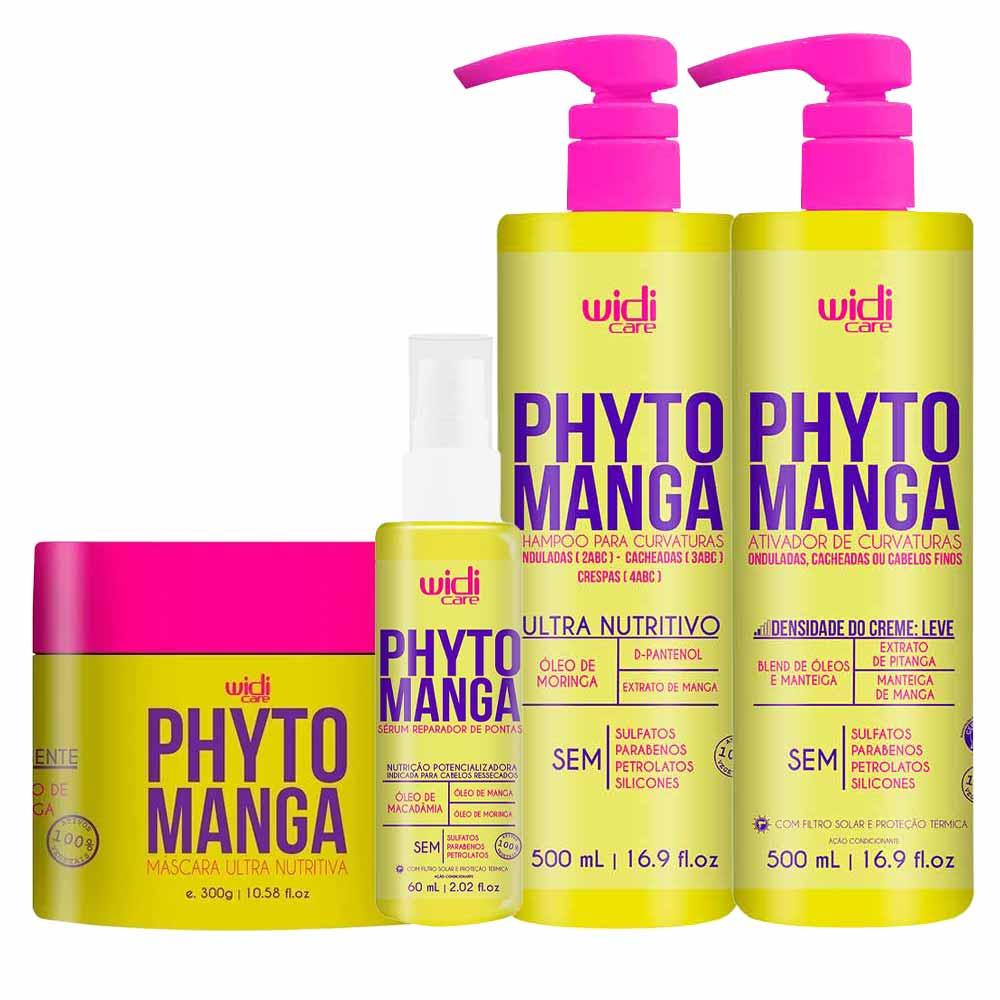 Widi Care Phytomanga Kit – Shampoo + Sérum + Máscara + Ativador - 1
