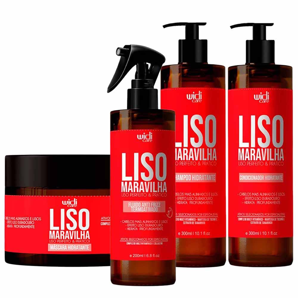 Widi Care Liso Maravilha Kit – Shampoo + Condicionador + Fluído + Máscara - 1