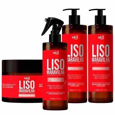 Widi Care Liso Maravilha Kit – Shampoo + Condicionador + Fluído + Máscara