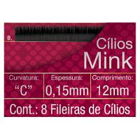 Cílios para Alongamento Belliz - Mink C 015 12mm - 2