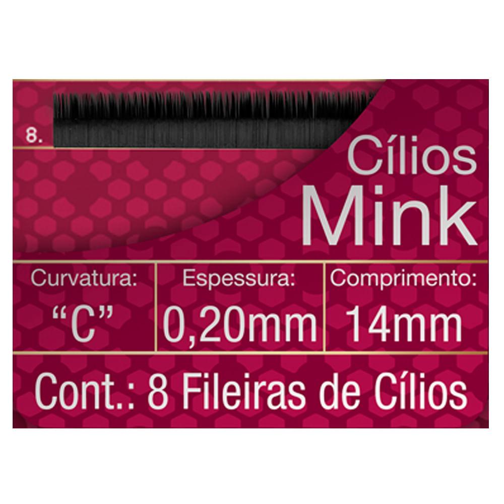 Cílios para Alongamento Belliz - Mink C 020 14mm - 2