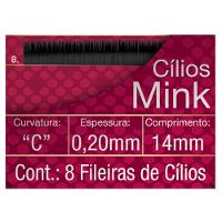 Cílios para Alongamento Belliz - Mink C 020 14mm - 2