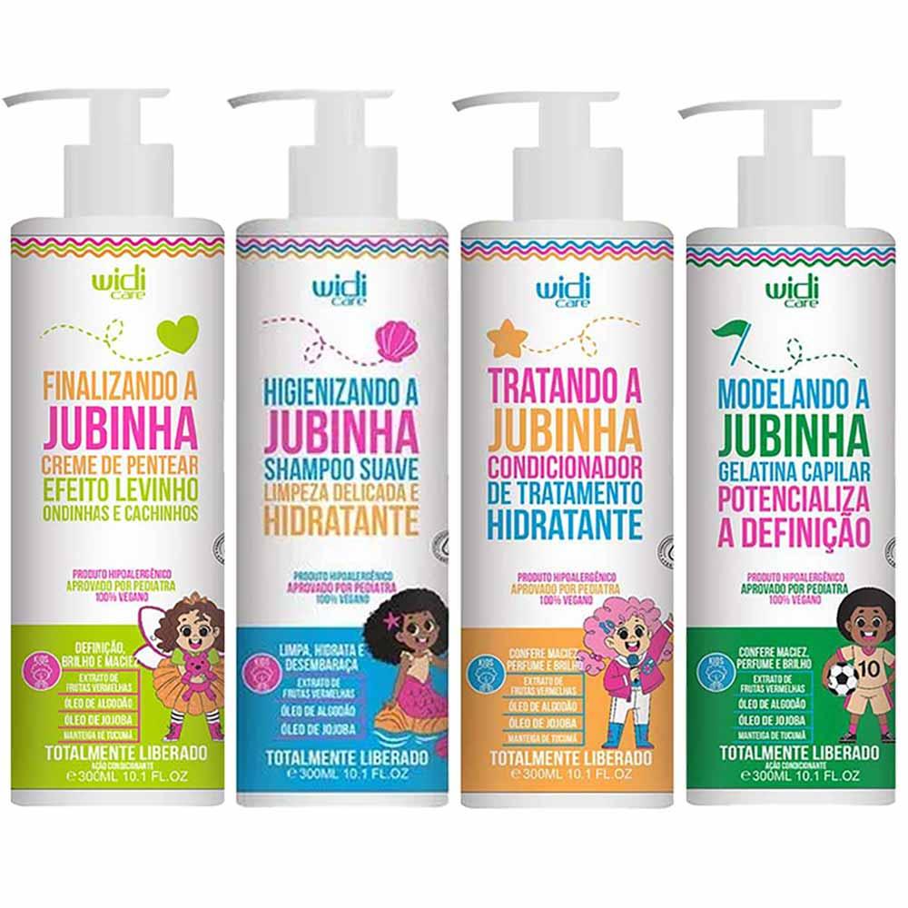 Widi Care Jubinha Kit – Shampoo + Condicionador + Creme de Pentear + Gelatina - 1