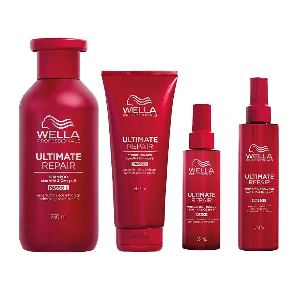 Wella Professionals Ultimate Repair Kit - Shampoo + Condicionador + Leave-In + Protetor - 1
