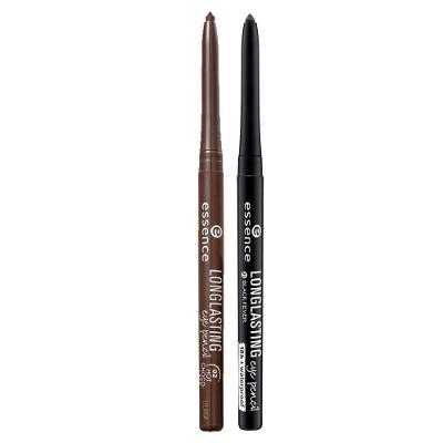 Essence Lápis de Olhos Long Lasting Kit de Maquiagem - 02 Hot Chocolate + 01 Black Fever