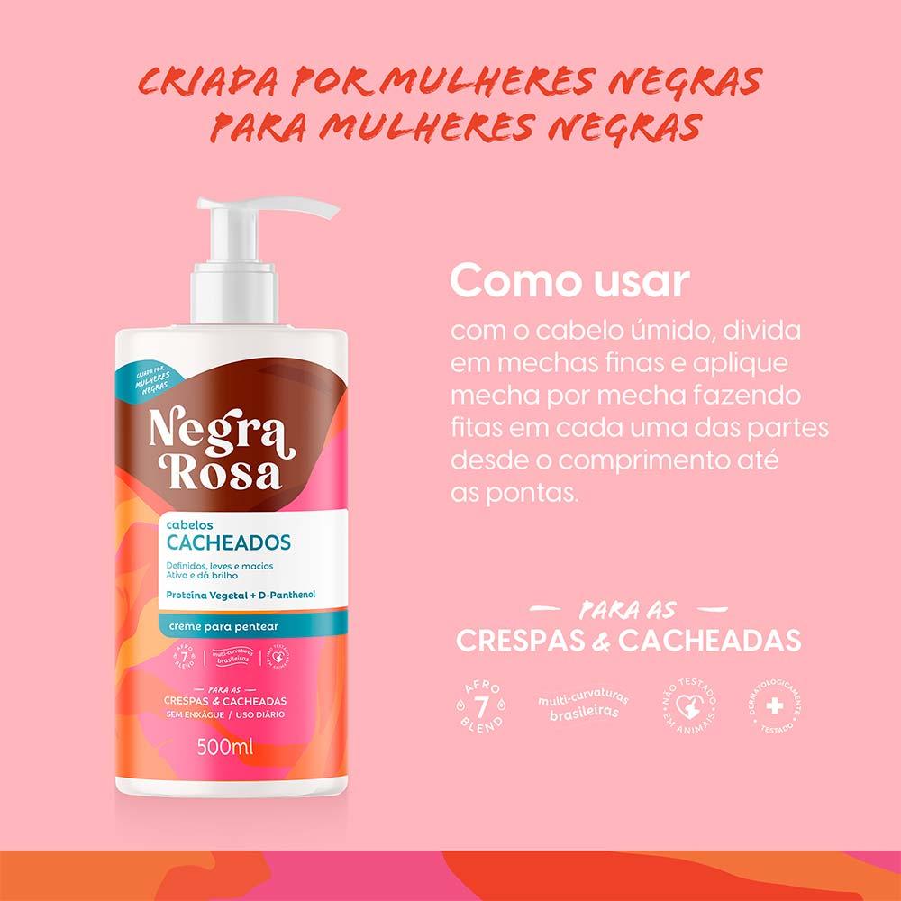 Negra Rosa Cachos Creme de Pentear - 5