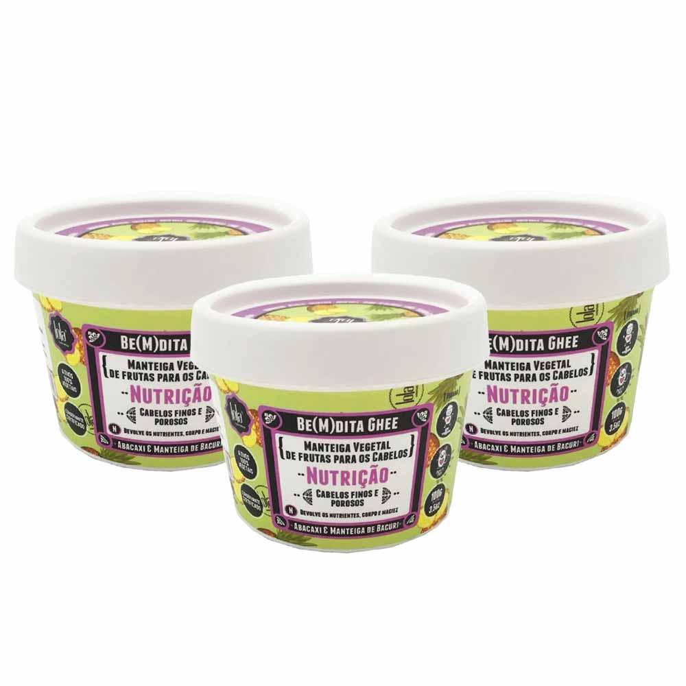 Lola Cosmetics Be(m)dita Ghee Abacaxi e Manteiga de Bacuri Kit – Máscara de Nutrição Com 3 Unidades - 1