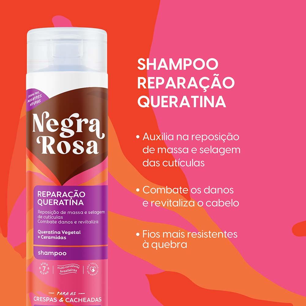 Negra Rosa Queratina Shampoo - 3