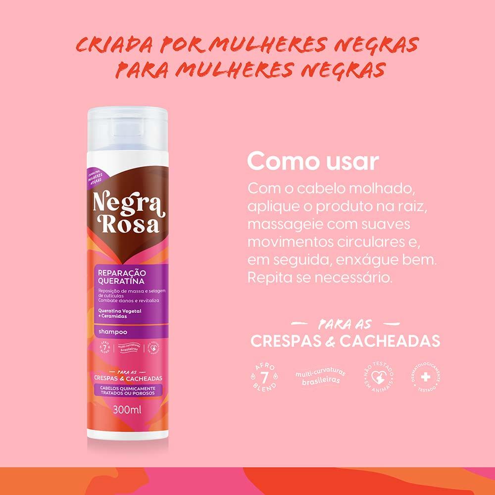Negra Rosa Queratina Shampoo - 5