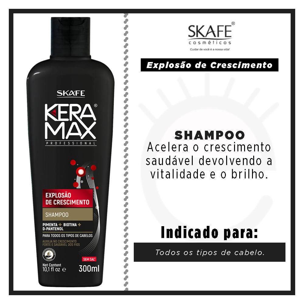 Shampoo Keramax Explosão de Crescimento Skafe - 2