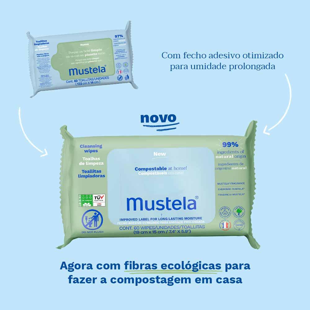 Toalhas Umedecidas Mustela Compostáveis Com Perfume - 3