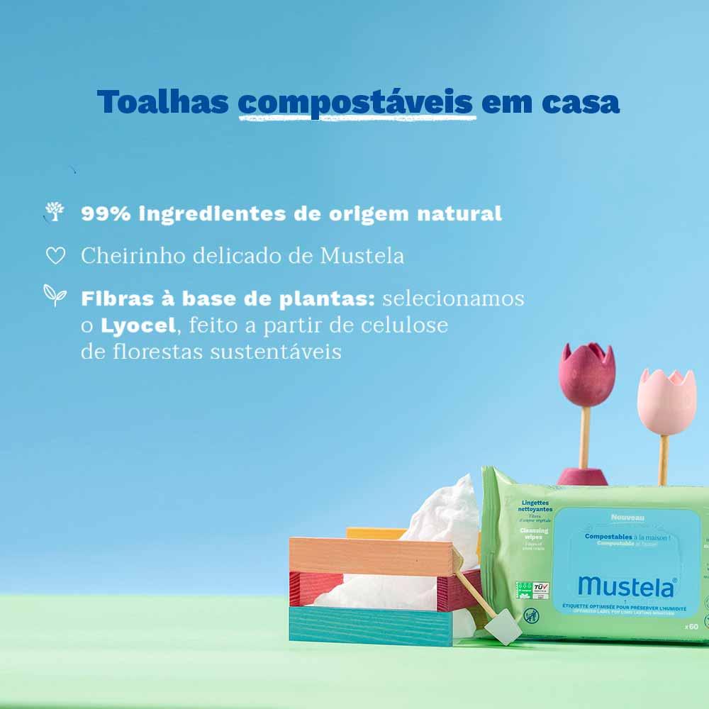 Toalhas Umedecidas Mustela Compostáveis Com Perfume - 5