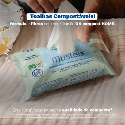 Toalhas Umedecidas Mustela Compostáveis Com Perfume
