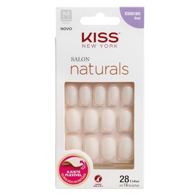 Unhas Postiças Kiss NY - Salon Natural Médio Oval