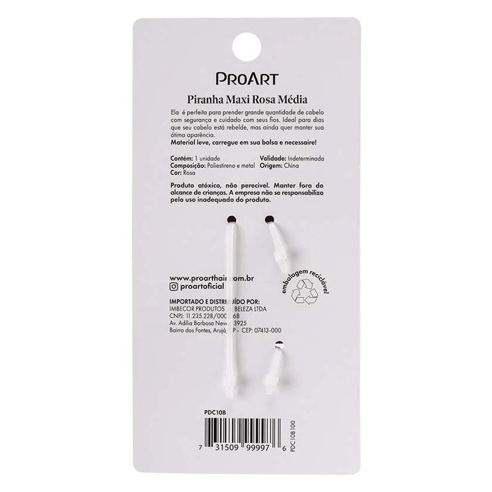 Prendedor de Cabelo Proart Maxi Rosa Média - 3