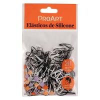 Elasticos de Silicone Proart P Preto e Branco - 1
