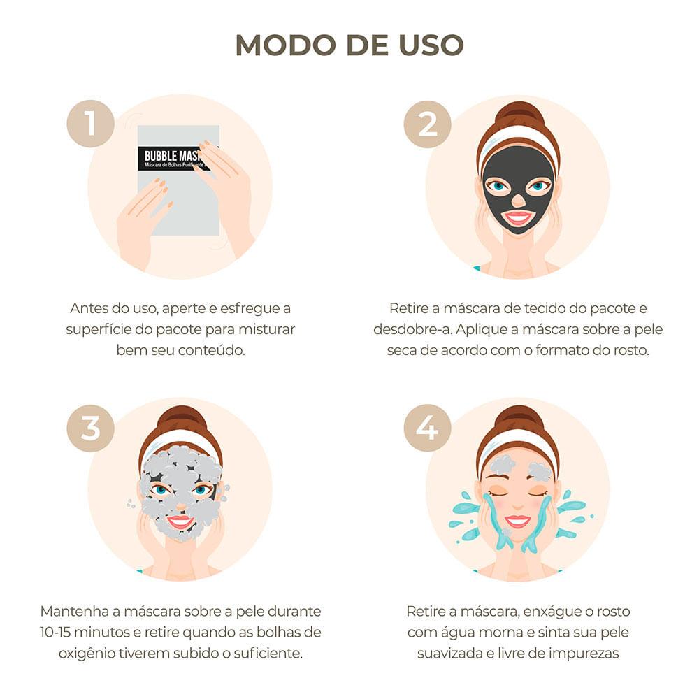 Máscara Facial Kiss NY – Bubble Mask Carvão - 6