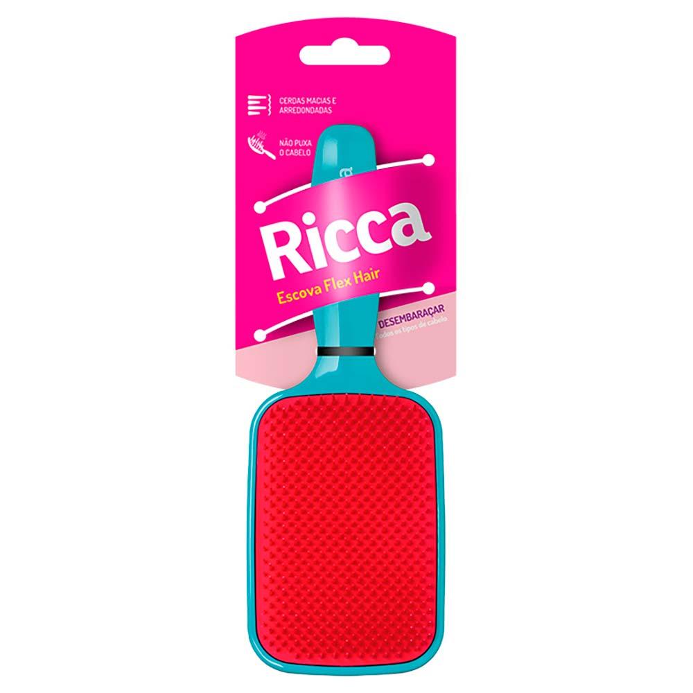Escova de Cabelo Ricca Raquete Para Desembaraçar - Blue - 4