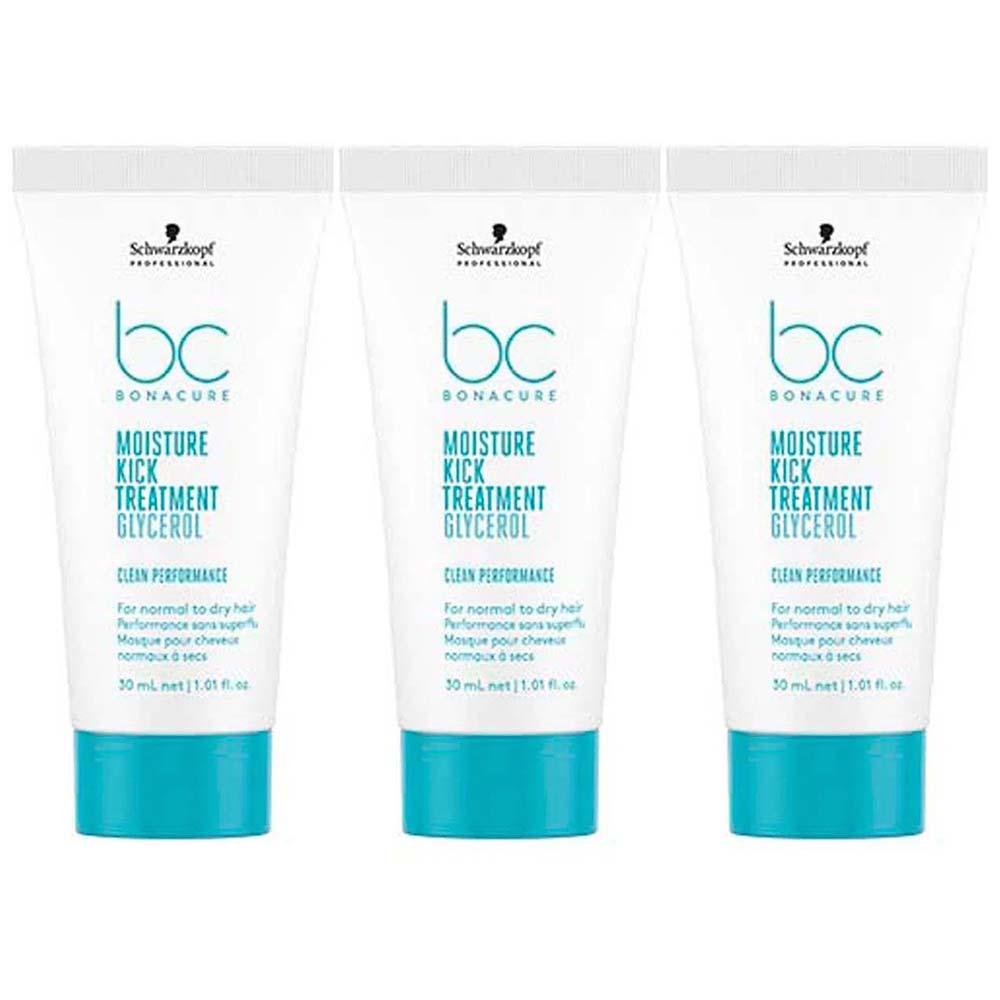 Schwarzkopf BC Clean Performance Moisture Kick Kit Travel Size - Com 3 Máscaras - 1