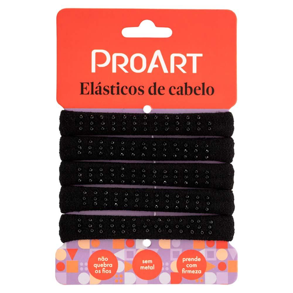 Elásticos de Cabelo Sem Metal Proart Preto Com Pedrinhas - 2
