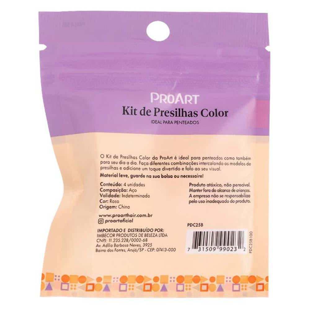 ProArt Kit Presilhas 4 peças Rosa - 4